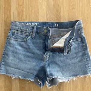 J crew mid-rise denim cut off short size 29
